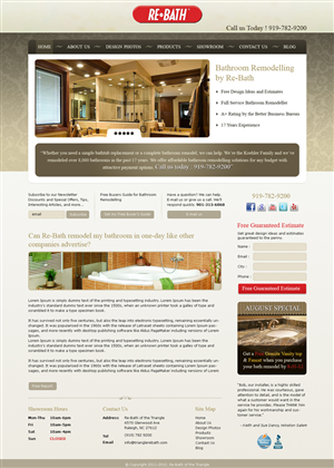 Diseño Web por creative suite para Re-Bath of the Triad Triangle Wilmington | Diseño #1022727