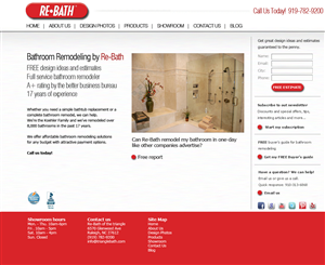 Web-Design von mobius6 für Re-Bath of the Triad Triangle Wilmington | Design: #1004494