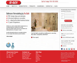 Diseño Web por mobius6 para Re-Bath of the Triad Triangle Wilmington | Diseño #1014240