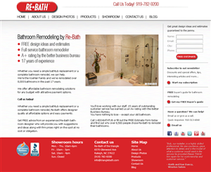 Web-Design von mobius6 für Re-Bath of the Triad Triangle Wilmington | Design: #1030734