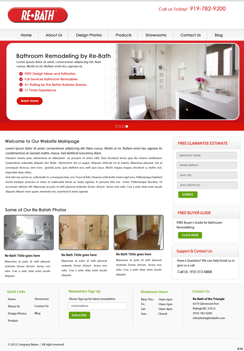 Diseño Web por pb para Re-Bath of the Triad Triangle Wilmington | Diseño #1005920