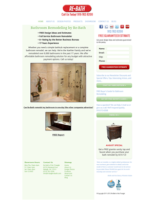 Web-Design von gfxanomics für Re-Bath of the Triad Triangle Wilmington | Design: #1021574