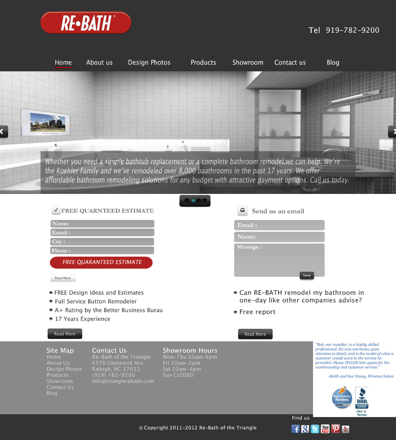 Web Design by appostolis for Re-Bath of the Triad Triangle Wilmington | Design #1021792