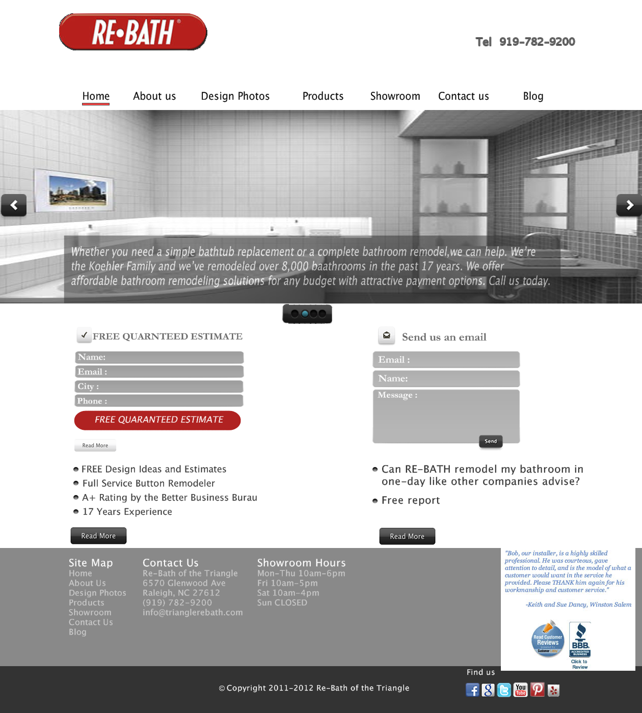 Diseño Web por appostolis para Re-Bath of the Triad Triangle Wilmington | Diseño #1023798