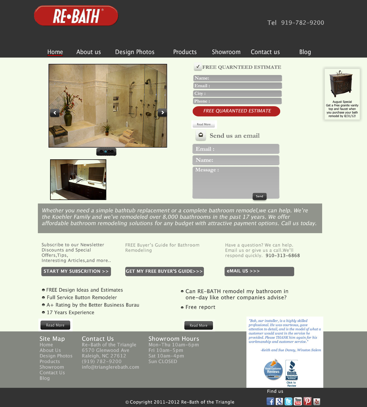 Diseño Web por appostolis para Re-Bath of the Triad Triangle Wilmington | Diseño #1023809
