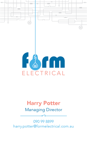 Business Card Design by hailuu for Form Electrical | Design: #3811513