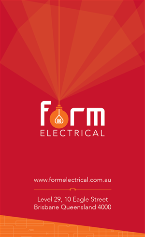 Business Card Design by hailuu for Form Electrical | Design: #3815655