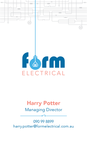 Business Card Design by hailuu for Form Electrical | Design: #3821427