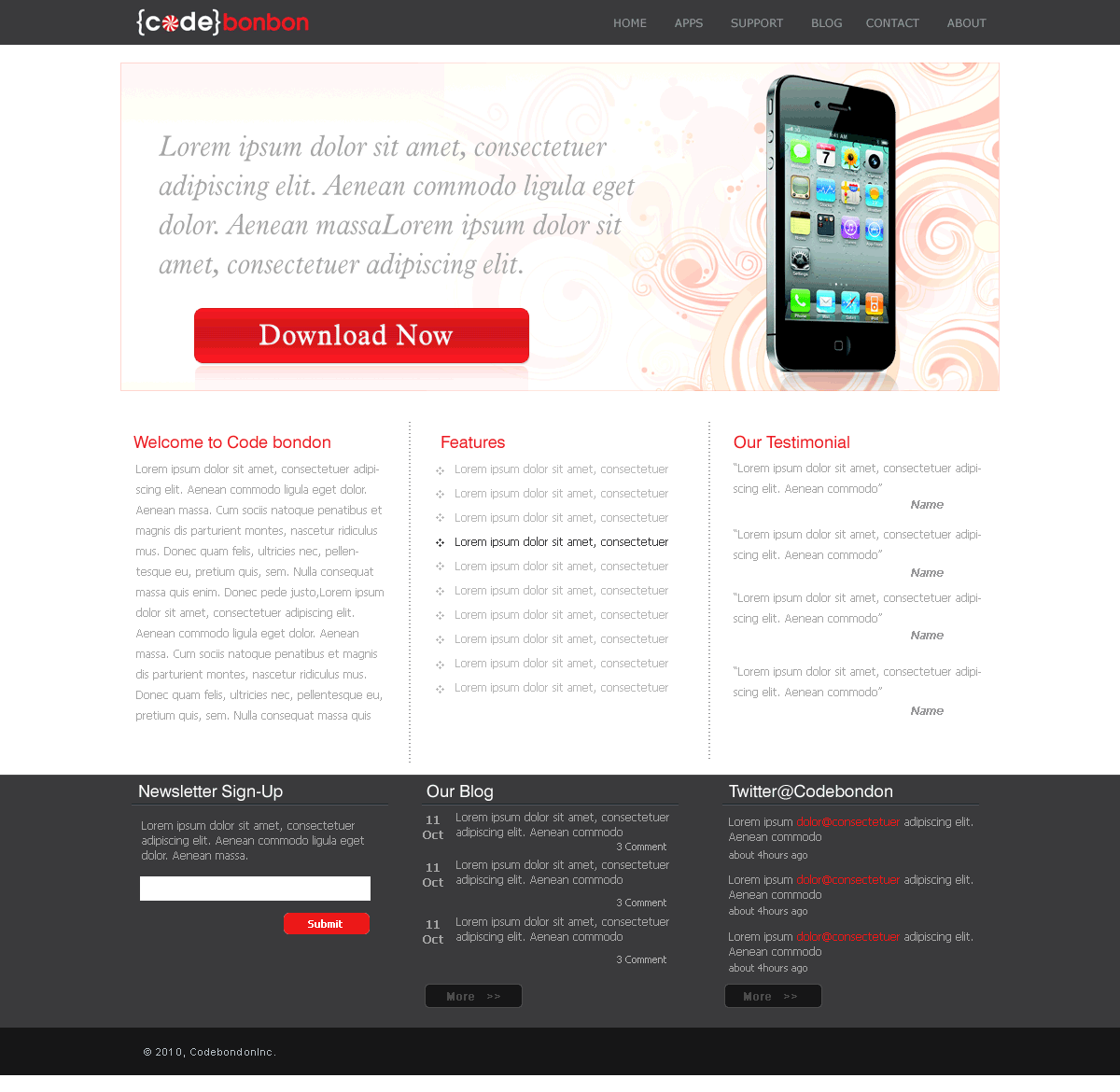 Landing Page Design by rajesh prn for CodeBonbon Inc. | Design #124361