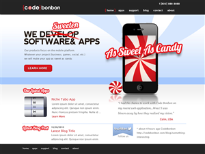Design de Page d'Accueil par Fielding Ideas pour CodeBonbon Inc. | Design : #129121