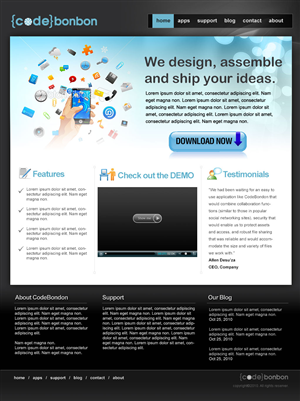 Landing Page Design by webwinner for CodeBonbon Inc. | Design: #127609