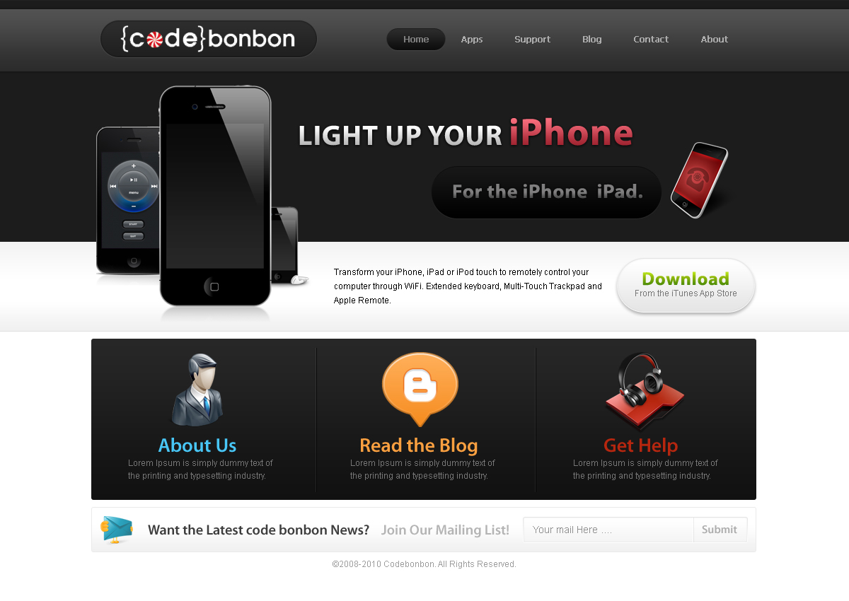 Landing Page Design by DESIGNERS.dairy for CodeBonbon Inc. | Design #133044