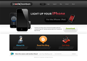 Design de Page d'Accueil par DESIGNERS.dairy pour CodeBonbon Inc. | Design #133044