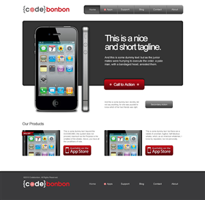 Design de Page d'Accueil par Argentinian Freelancer pour CodeBonbon Inc. | Design : #124213