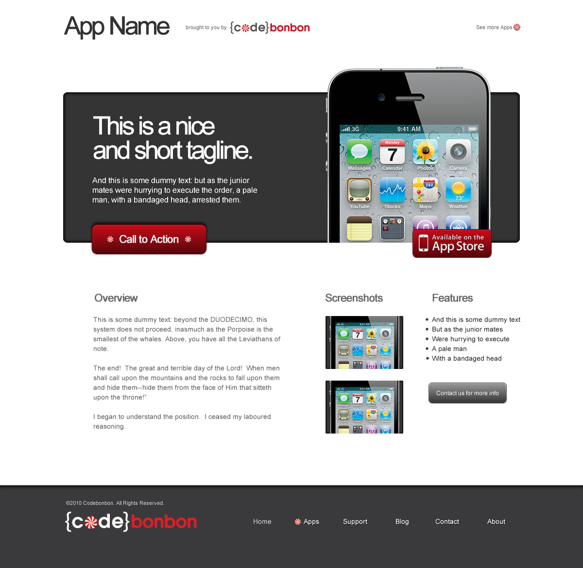 Landing Page Design by Argentinian Freelancer for CodeBonbon Inc. | Design #124216
