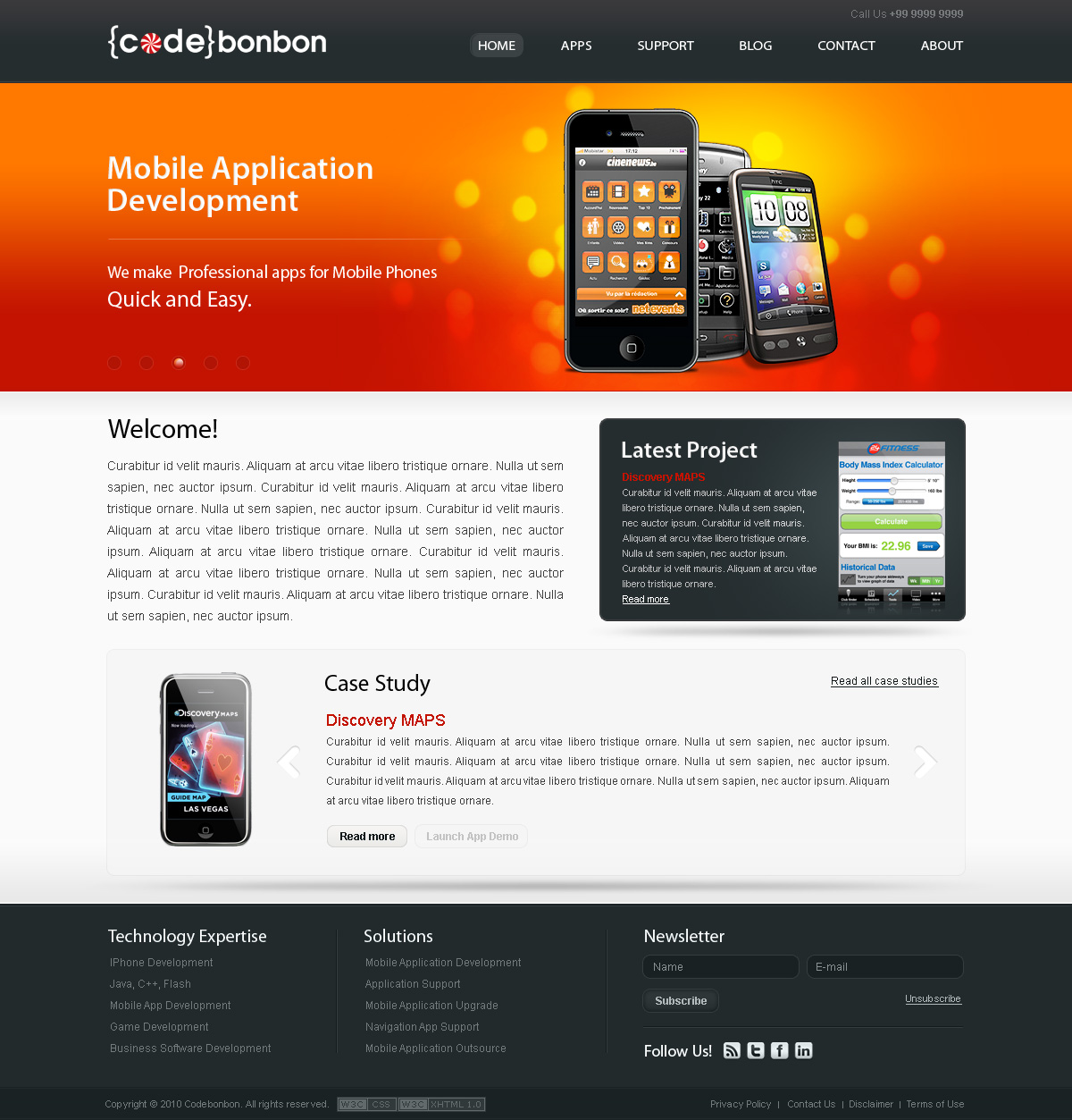 Landing Page Design by B3rko for CodeBonbon Inc. | Design #128420