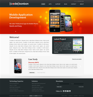 Design de Page d'Accueil par B3rko pour CodeBonbon Inc. | Design #128420