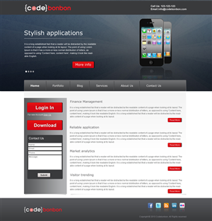 Design de Page d'Accueil par LogoDesigns.ae pour CodeBonbon Inc. | Design : #124401