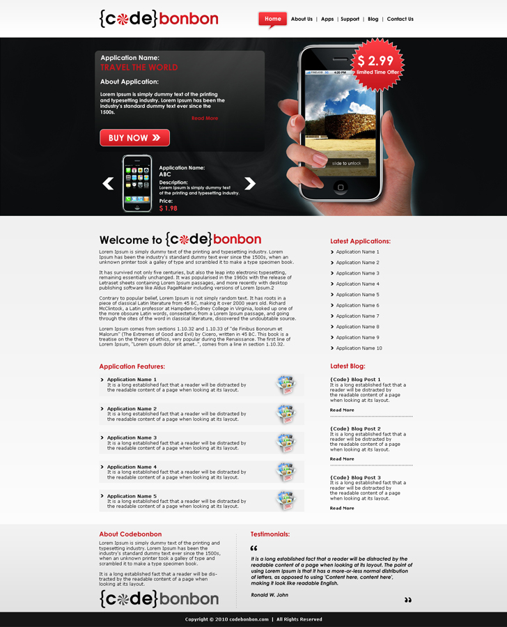 Design de Page d'Accueil par LogoDesigns.ae pour CodeBonbon Inc. | Design #127726