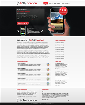 Design de Page d'Accueil par LogoDesigns.ae pour CodeBonbon Inc. | Design : #127726