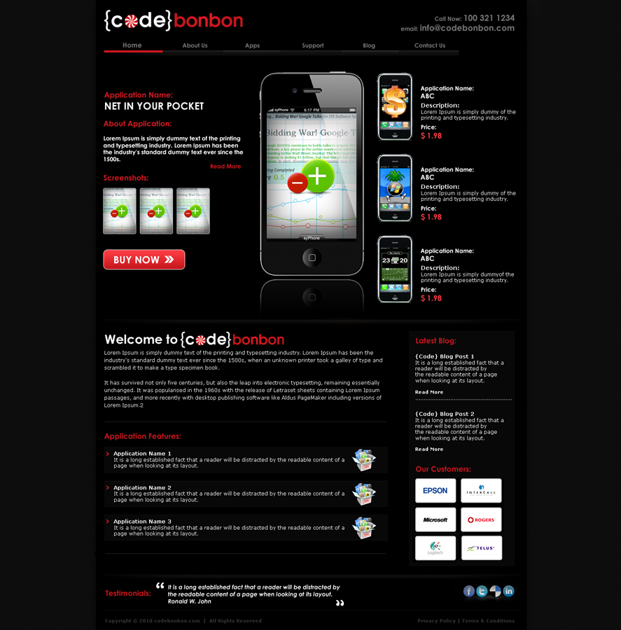 Design de Page d'Accueil par LogoDesigns.ae pour CodeBonbon Inc. | Design #128077
