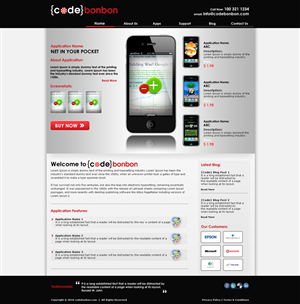 Design de Page d'Accueil par LogoDesigns.ae pour CodeBonbon Inc. | Design #128314