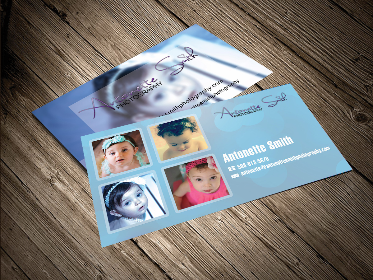 Visitenkarten-Design von Riz' für Antonette Smith Photography | Design #3818603
