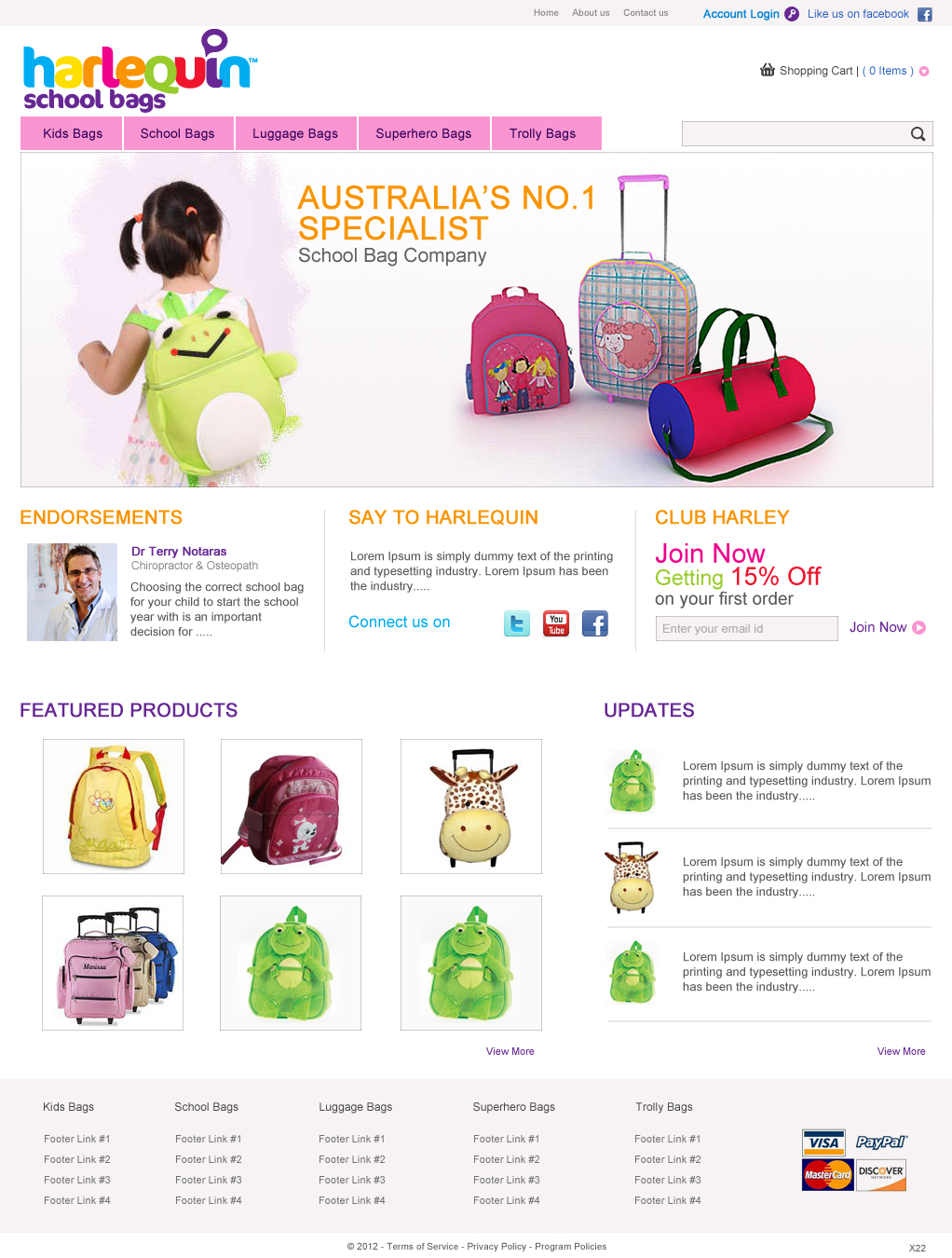 Wordpress Design by pb for Harlequin International Group Pty Ltd | Design #1017938