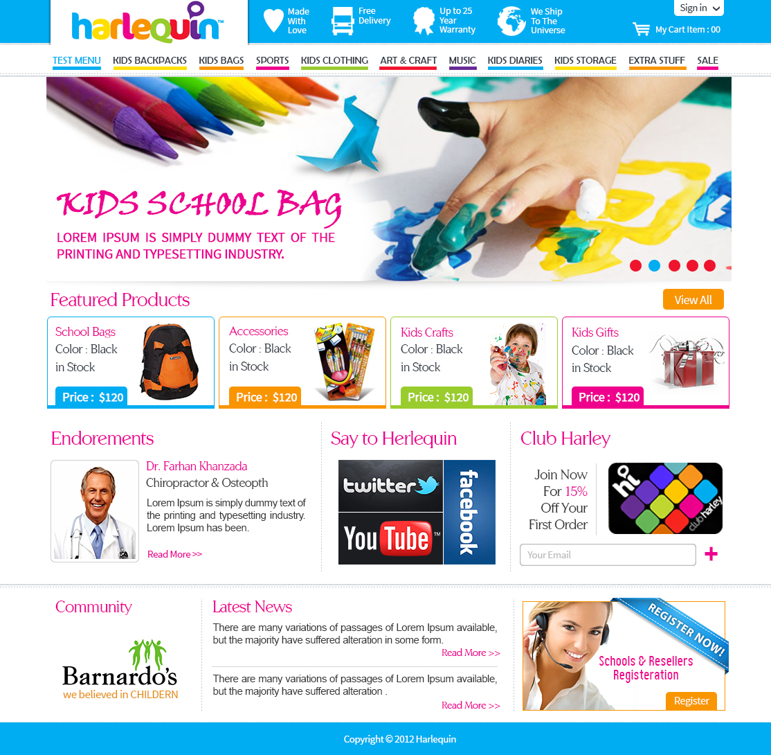 Wordpress Design by Farhan for Harlequin International Group Pty Ltd | Design #1017337