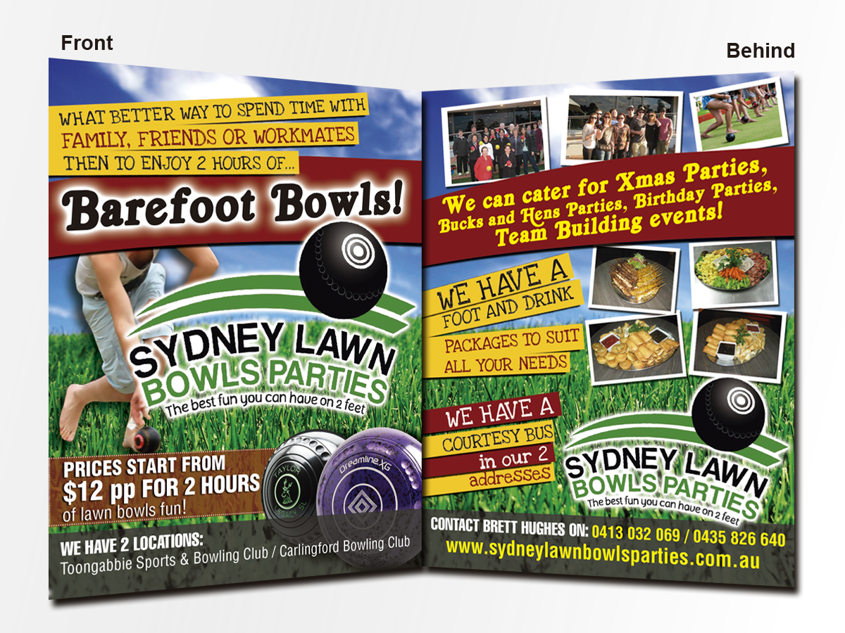 Flyer Design by moria13 for Sydney Lawn Bowls Parties | Design #3831775