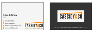 Business Card Design by Joy16589 for cassidy&co | Design: #3818380