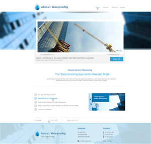 Wordpress Design by aarsita for Abstract Waterproofing | Design #3834718