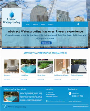 Wordpress Design by LinksInfotech for Abstract Waterproofing | Design #3836707