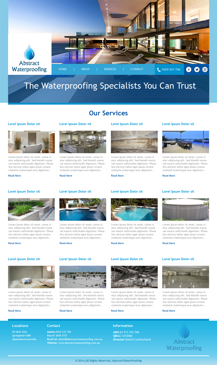 WordPress-Design von Expert Designer für Abstract Waterproofing | Design #3915152
