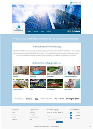 Diseño Wordpress por pb para Abstract Waterproofing | Diseño: #3825182
