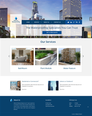 Diseño Wordpress por pb para Abstract Waterproofing | Diseño: #3825183