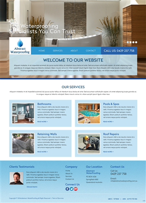 Diseño Wordpress por pb para Abstract Waterproofing | Diseño: #3825187