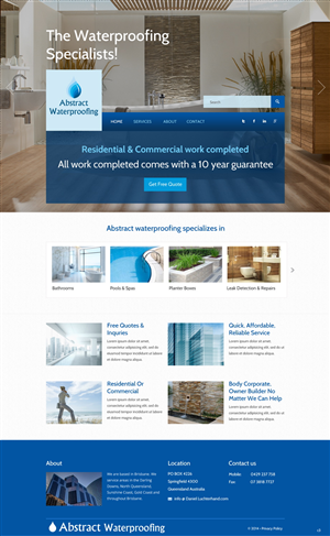 Diseño Wordpress por pb para Abstract Waterproofing | Diseño: #3825210