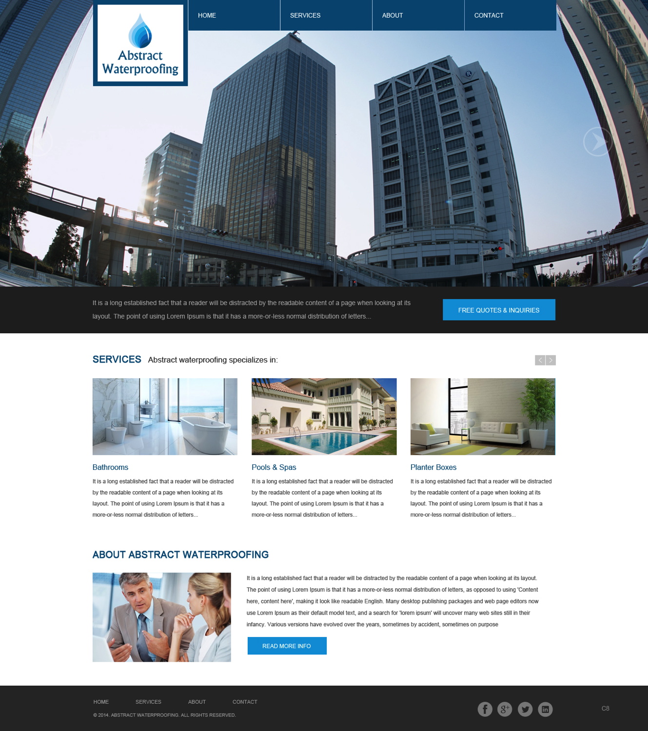 Diseño Wordpress por pb para Abstract Waterproofing | Diseño #3825216