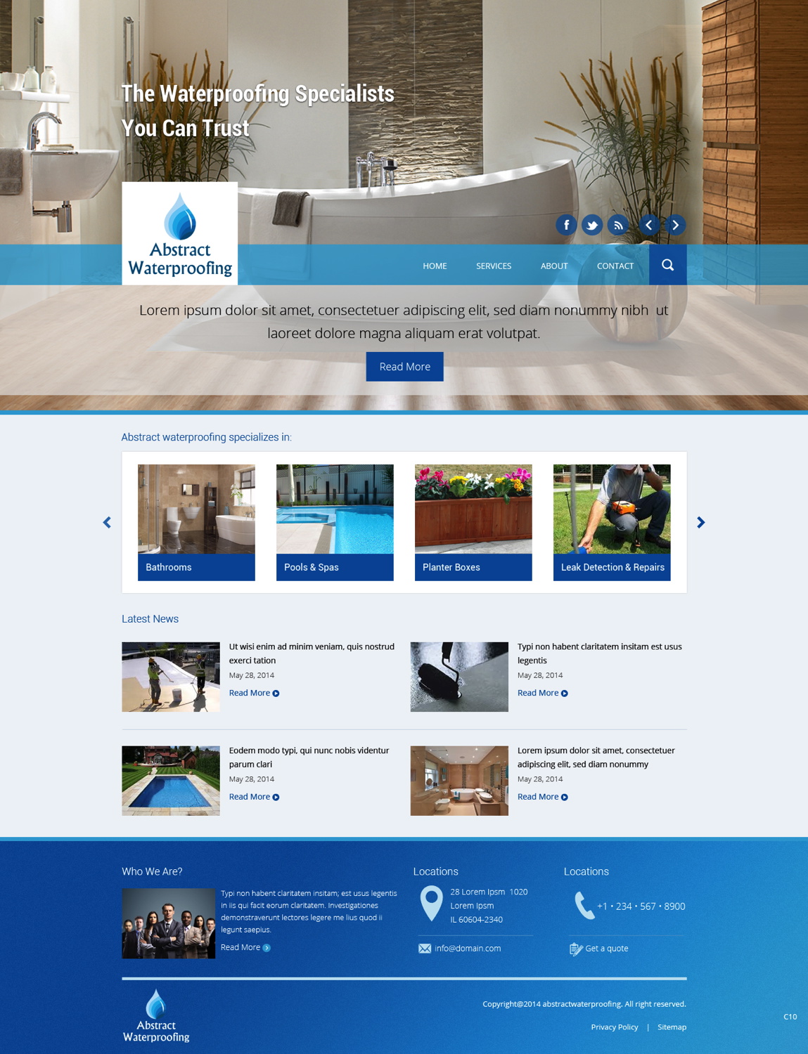 Diseño Wordpress por pb para Abstract Waterproofing | Diseño #3825222