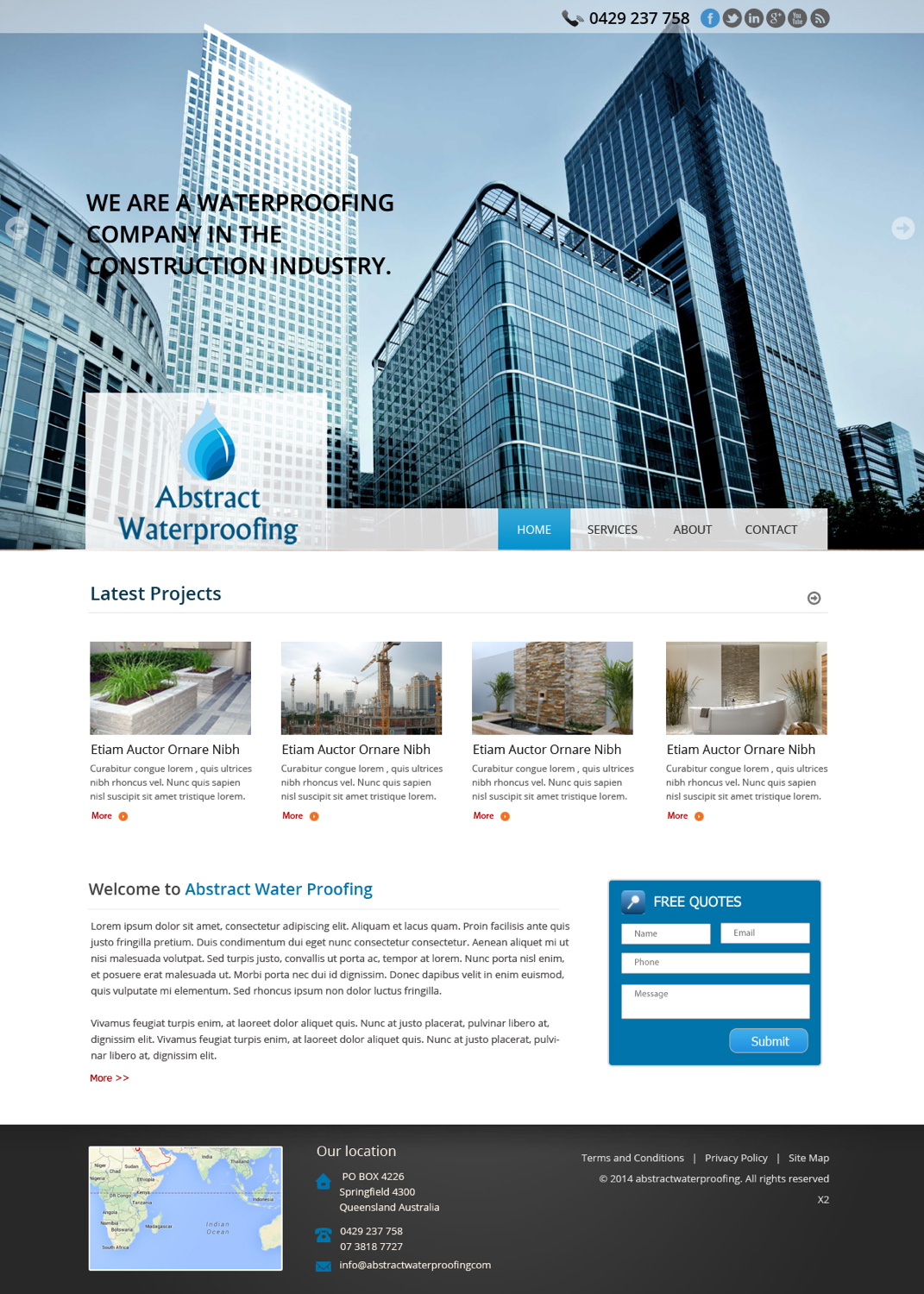 Diseño Wordpress por pb para Abstract Waterproofing | Diseño #3825256