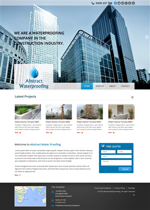 Diseño Wordpress por pb para Abstract Waterproofing | Diseño: #3825256