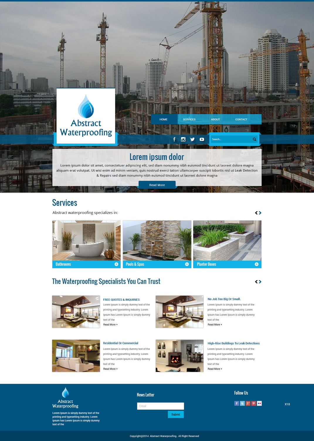 Diseño Wordpress por pb para Abstract Waterproofing | Diseño #3825261