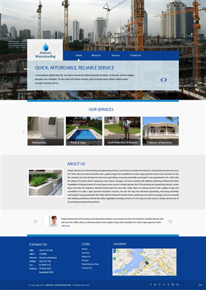 Diseño Wordpress por pb para Abstract Waterproofing | Diseño: #3825267