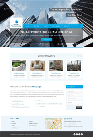 Diseño Wordpress por pb para Abstract Waterproofing | Diseño: #3825275