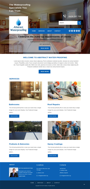 Diseño Wordpress por pb para Abstract Waterproofing | Diseño: #3825283