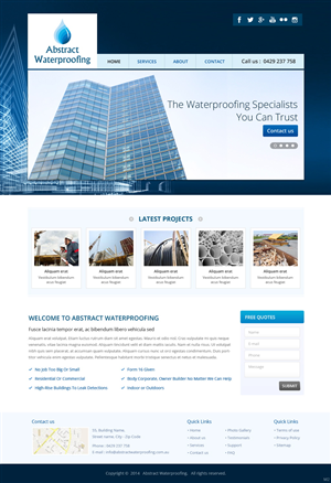 Diseño Wordpress por pb para Abstract Waterproofing | Diseño: #3825289