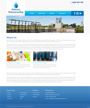 Wordpress Design by pb for Abstract Waterproofing | Design: #3850525