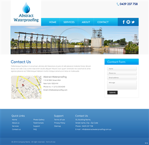 Wordpress Design by pb for Abstract Waterproofing | Design: #3850530