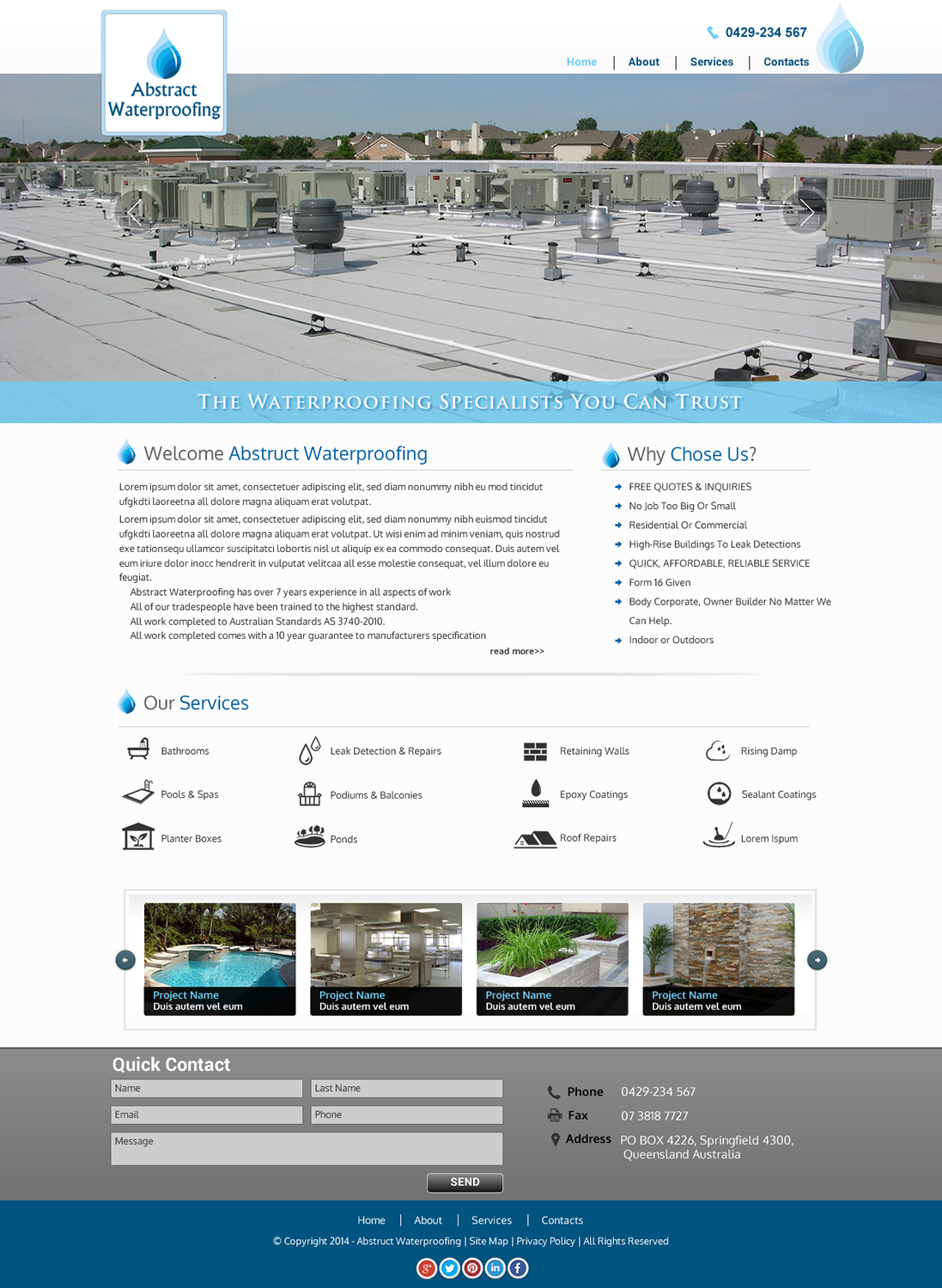 Diseño Wordpress por Sbss para Abstract Waterproofing | Diseño #3849185